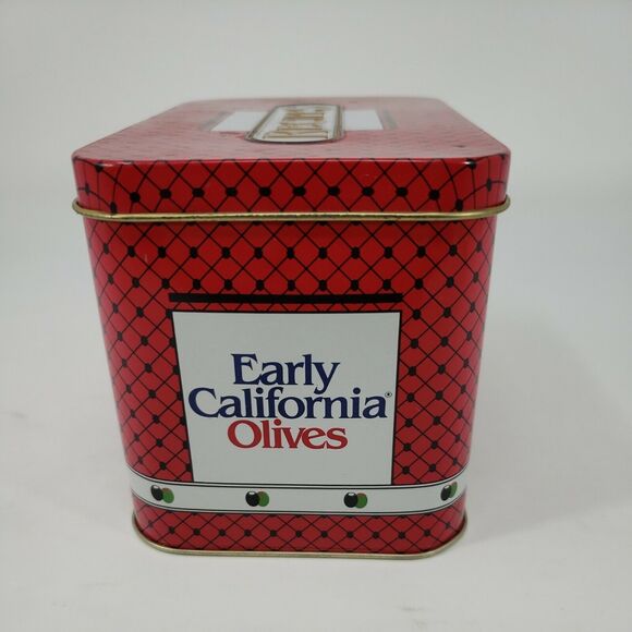 Early California Olives Recipe Tin Vintage Made In England Collectible Uncommon - Picture 3 of 12